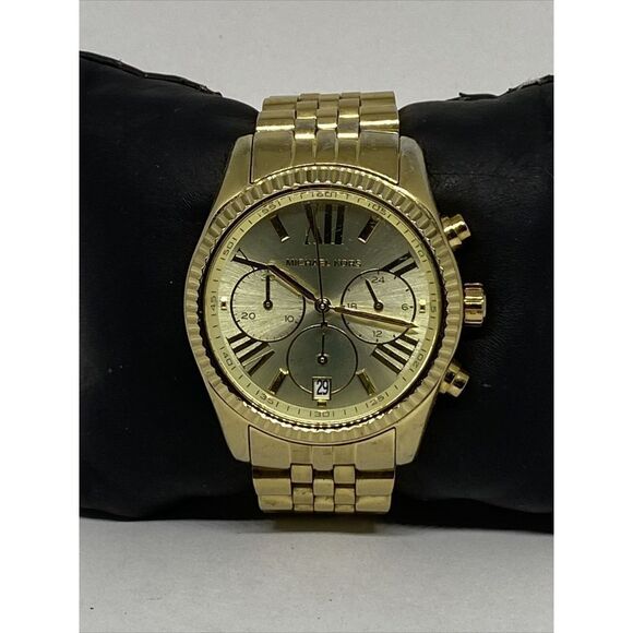 Michael Kors Lexington MK5556 Women Gold Stainless Steel Analog Dial Watch VK455 - Picture 1 of 12